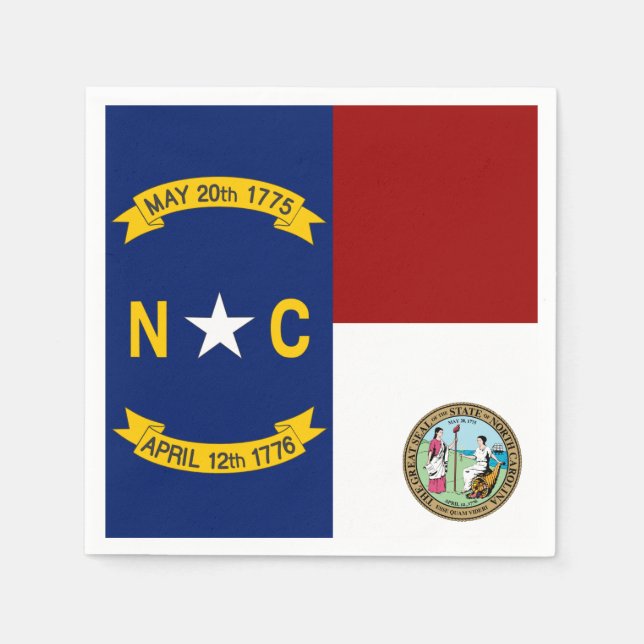 North Carolina flagga Pappersservett (Framsidan)