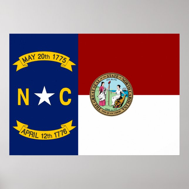 North Carolina flagga Poster (Framsidan)