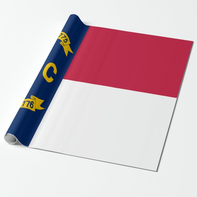North Carolina Flagga Presentpapper (Utrullad)