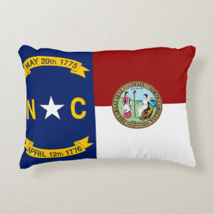 North Carolina flagga Prydnadskudde