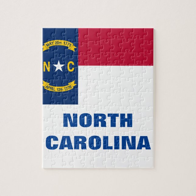 NORTH CAROLINA FLAGGA PUSSEL (Vertikal)