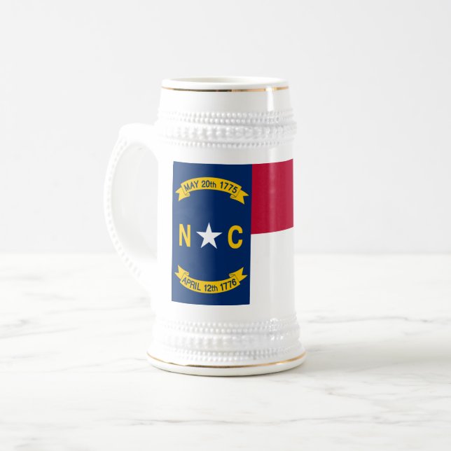 NORTH CAROLINA FLAGGA SEJDEL (Framsida vänster)