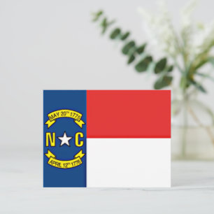 North Carolina-flagga Vykort