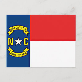 North Carolina-flagga Vykort