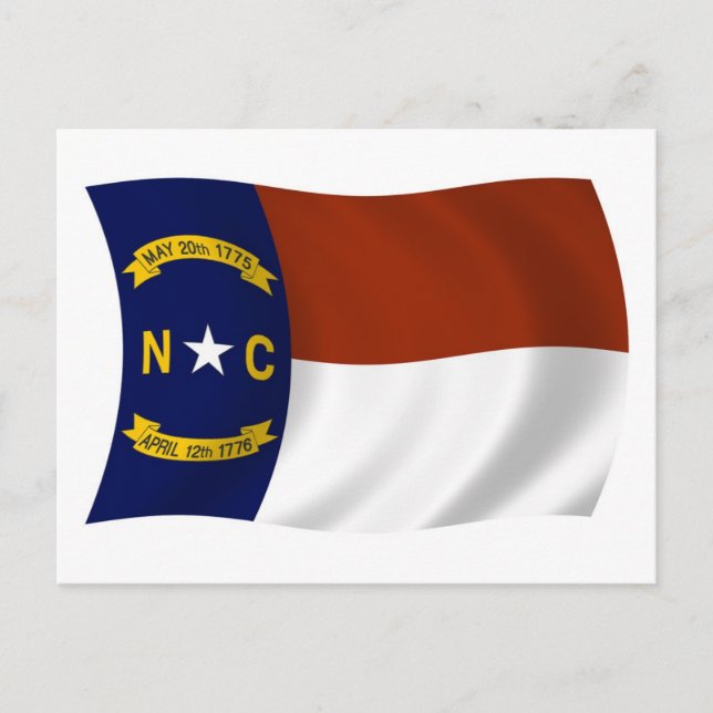 North Carolina Flagga vykort (Framsida)