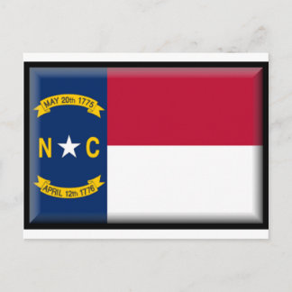North Carolina Flagga Vykort