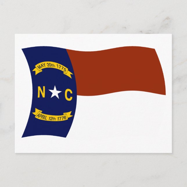North Carolina Flagga vykort (Framsida)