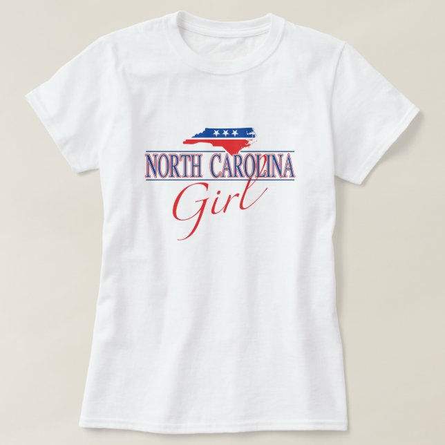 North Carolina flickaskjorta T-shirt (Design framsida)
