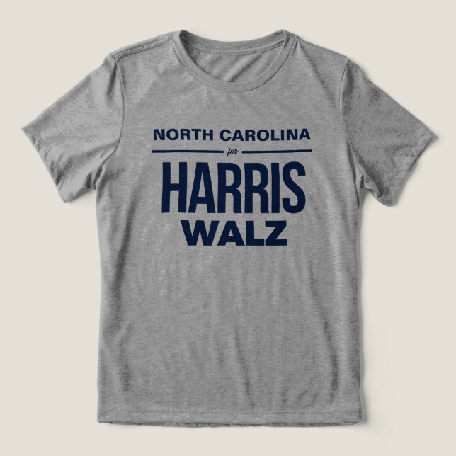 North Carolina for Harris Walz T Shirt (Design Framsida)