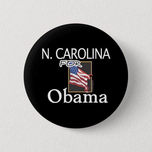 North Carolina för Obama knäppas Knapp (Framsida)