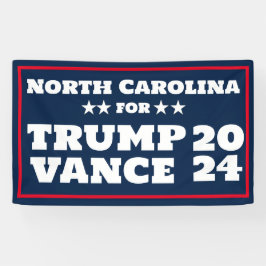 North Carolina for Trump Vance 2024 Banner