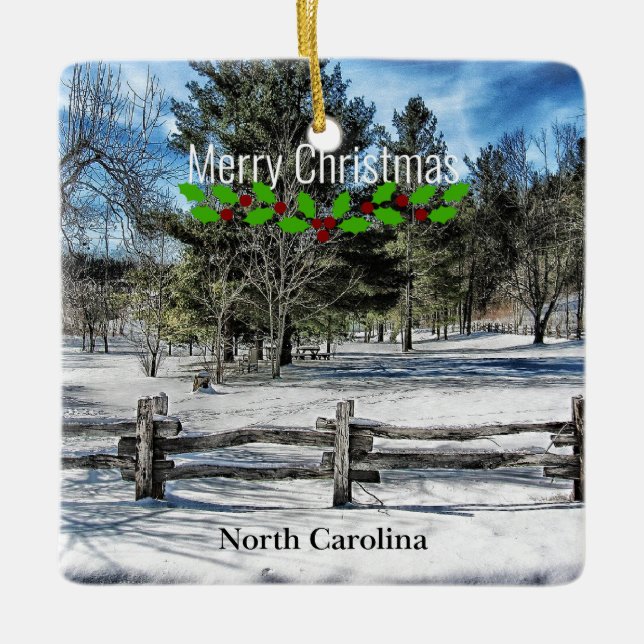 North Carolina, God jul, Julgransprydnad Keramik (Framsida)