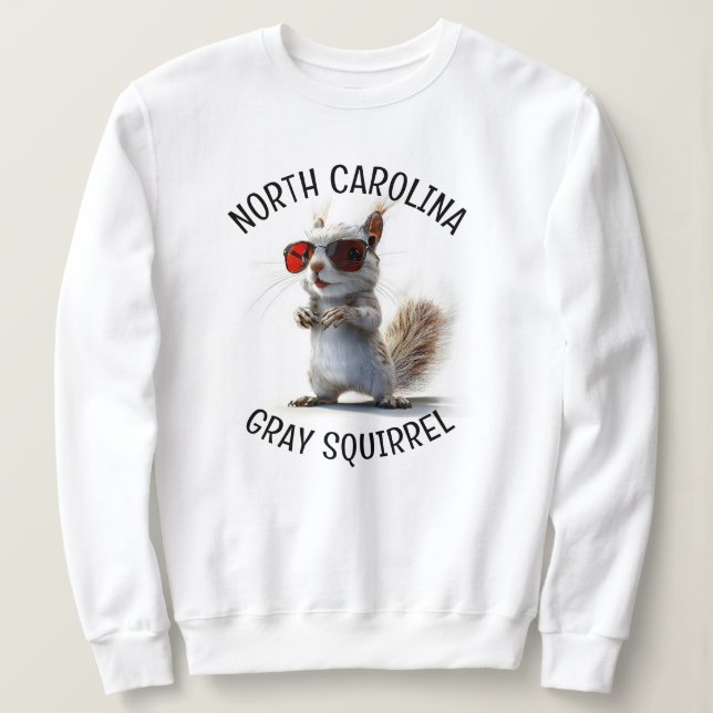 North Carolina Grått Squirrel T Shirt (Design framsida)