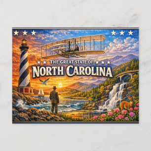 North Carolina Greetings vykort