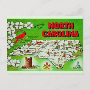 North Carolina grönt välkomnande Vykort
