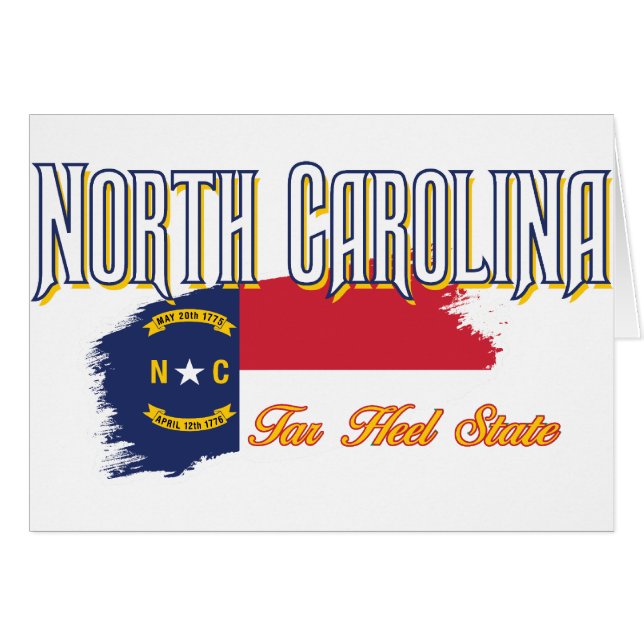 North Carolina Hälsningskort (Framsidan Horizontal)