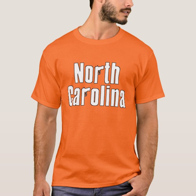 North Carolina Hand Gun, Tie Dyed Tee Shirt (Framsida)