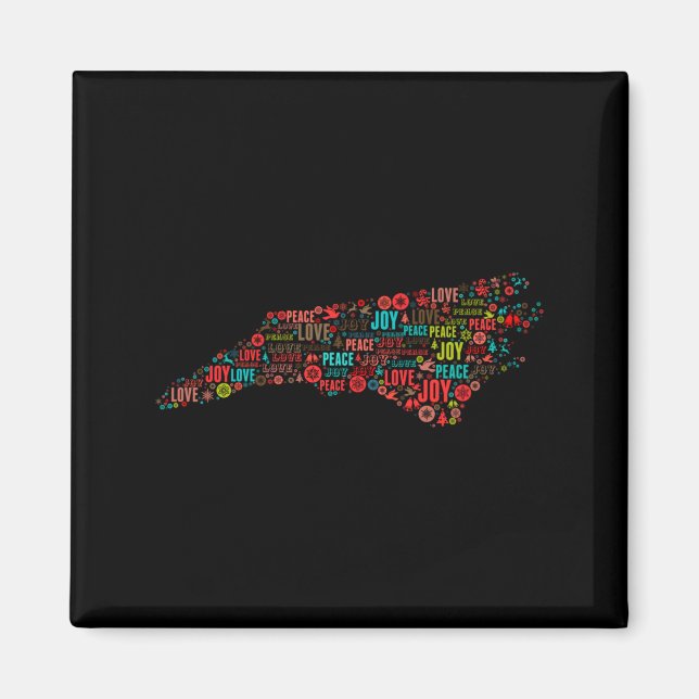 North Carolina Happy Holidays  Magnet (Framsidan)