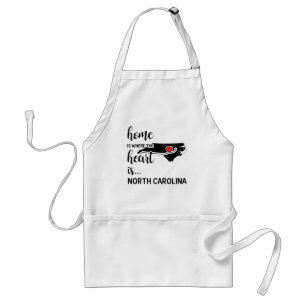 North Carolina Home är där hjärtat finns Förkläde