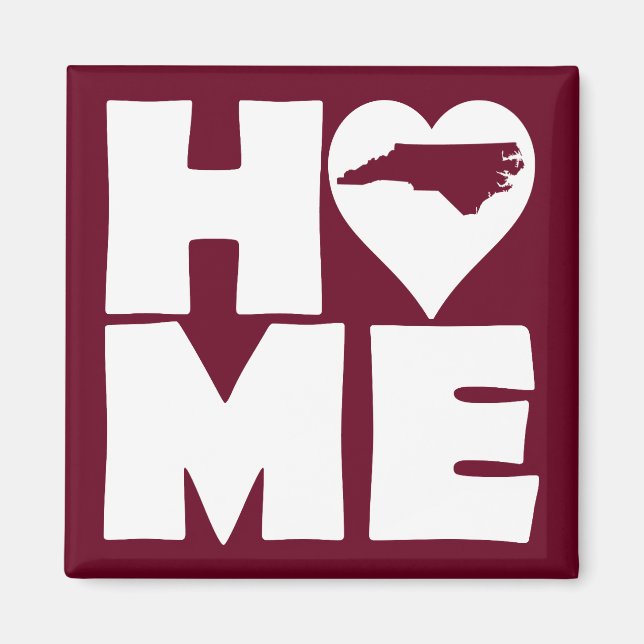 North Carolina Home Heart State Kylskåp Magnet (Framsidan)