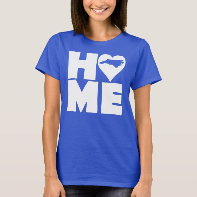 North Carolina Home Heart State T-Shirt Tees (Framsida)