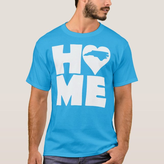 North Carolina Home Heart State T-Shirt Tees (Framsida)