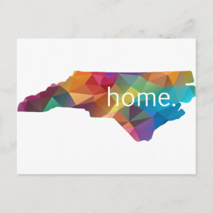 North Carolina HOME Low Poly Vykort
