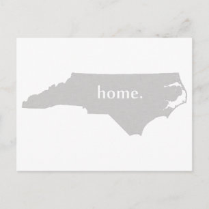 North Carolina home silhouette State karta Vykort