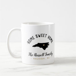 North Carolina Home Sweet Home Family Monogram Mug Kaffemugg
