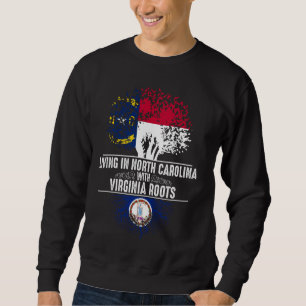 North Carolina Home Virginia Roots State Träd Lång Ärmad Tröja