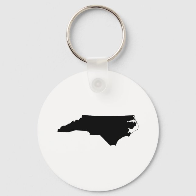North Carolina i svart och vitt Nyckelring (Framsida)