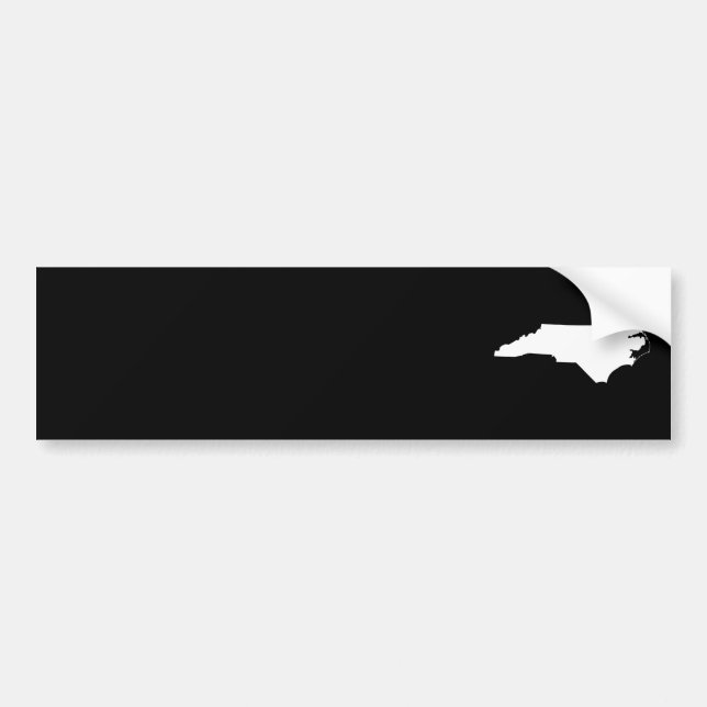 North Carolina i vitt och svart Bildekal (Framsidan)