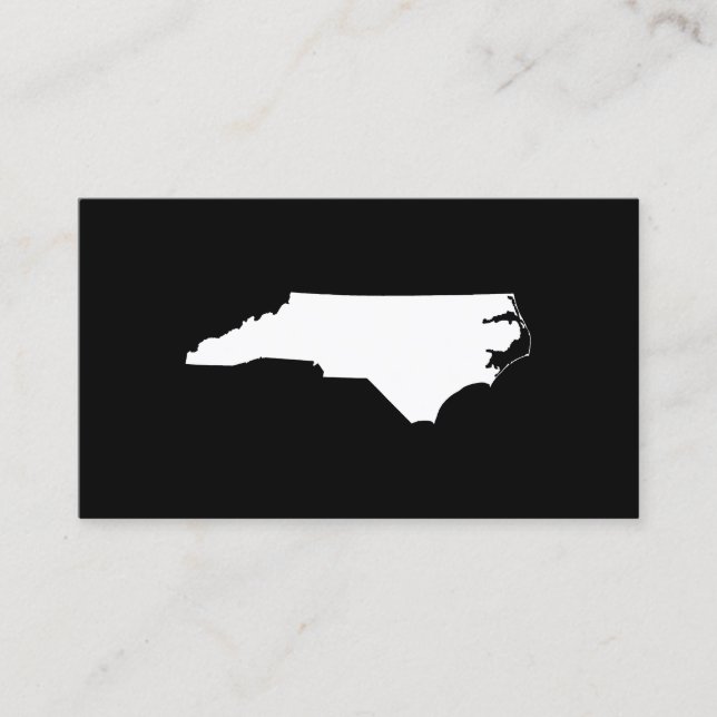 North Carolina i vitt och svart Visitkort (Framsida)
