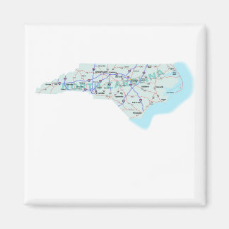 North Carolina Interstate Karta Magnet