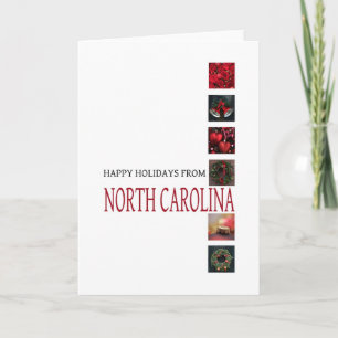 North Carolina-julkort med prydnadsföremål Helgkort