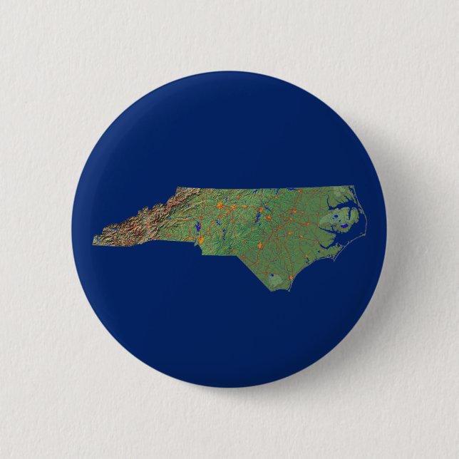 North Carolina Karta Button Knapp (Framsida)