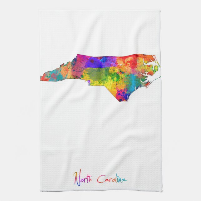 North Carolina karta Kökshandduk (Vertikal)