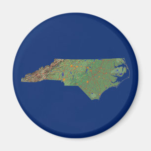 North Carolina Karta Magnet
