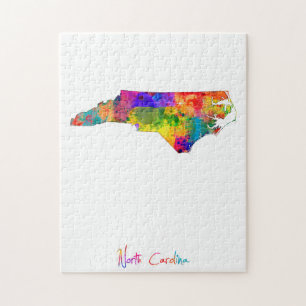 North Carolina karta Pussel