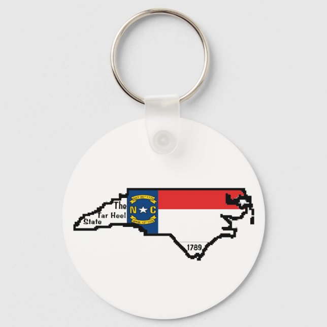 North Carolina Keychain Nyckelring (Framsida)