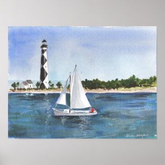 North Carolina Kusten Skriv ut Poster