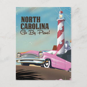 North Carolina Lighthouse-reseaffisch Vykort