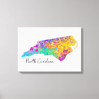 North Carolina Modern Karta