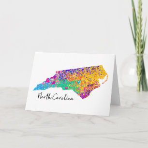 North Carolina Modern Karta Kort