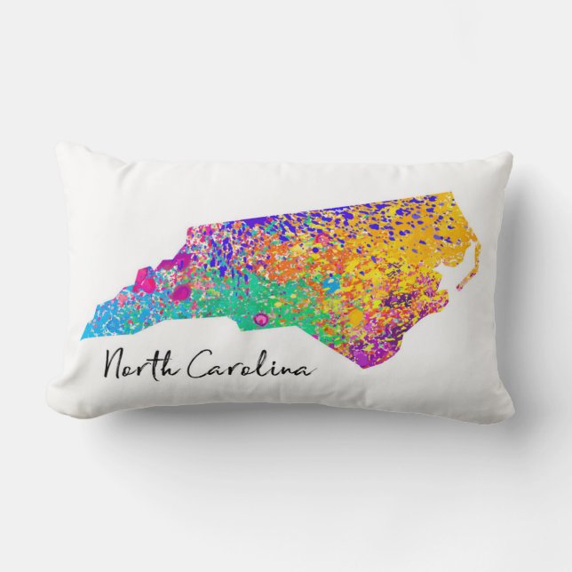 North Carolina modern karta Lumbarkudde (Framsida)