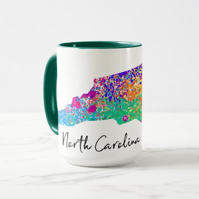 North Carolina modern karta Mugg (Framsida vänster)