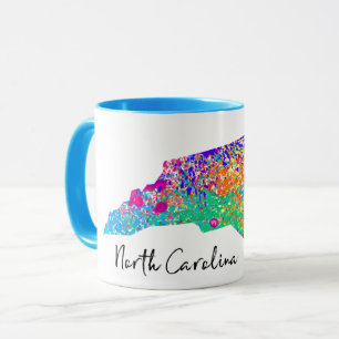 North Carolina modern karta Mugg