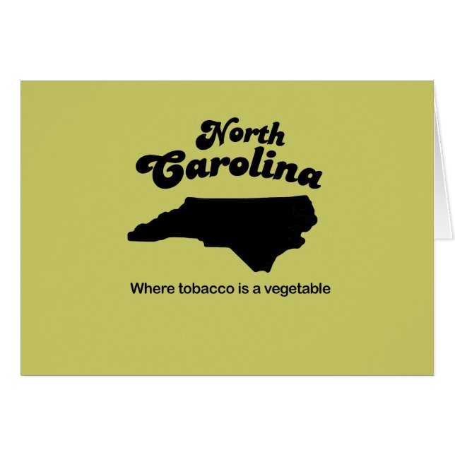 North Carolina Motto- där tobak är en vegetabilisk Hälsningskort (Framsidan Horizontal)