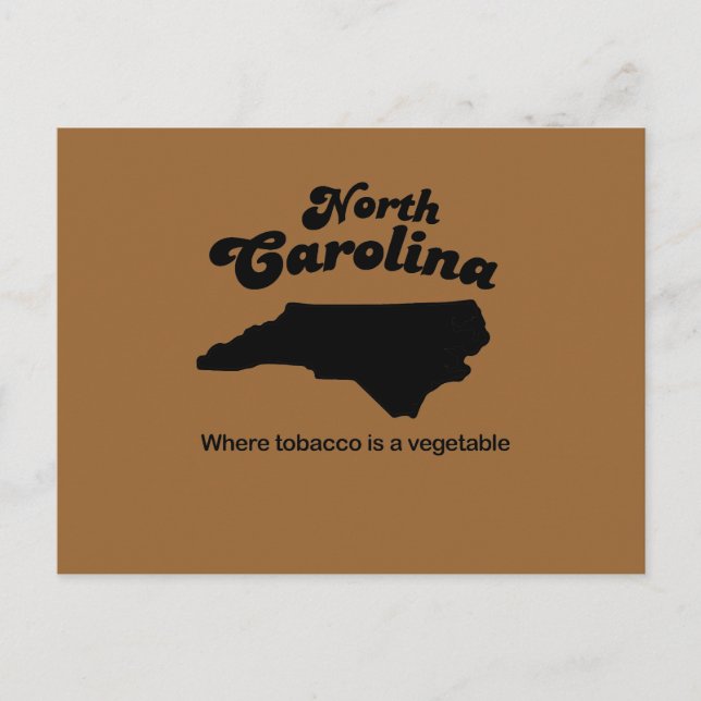 North Carolina Motto- där tobak är en vegetabilisk Vykort (Framsida)