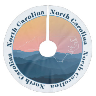North Carolina Mountains Julgransmatta Borstad Polyester